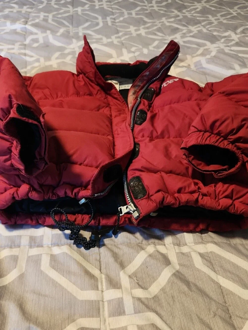 Vintage Spyder Kids Red Puffer Down Jacket Size 8